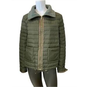 Cortland Park Size Large Fern Green Yellowstone Cashmere Down Puffer Jacket NWT